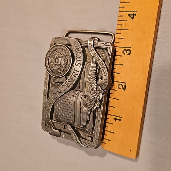 Pewter 1991 Operation Desert Storm Belt Buckle #396 - Picture 8 of 11